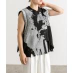 「ear PAPILLONNER」 ニットベスト FREE ブラック レディース