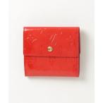 ショッピングヴェルニ 「LOUIS VUITTON」 ポルトモネビエ カルト クレディ ヴェルニ 三つ折り 財布 - レッド レディース