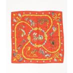 「HERMES」 Plumes et Grelots スカーフ - レッド レディース