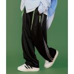  брюки [UNISEX]SATAIN LINE PANTS/ атлас линия брюки мужской женский 