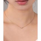  колье [ металл аллергия соответствует ] Mini maru 3 полосный циркон колье / хирургический нержавеющая сталь женский 