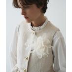 ショッピングコサージュ ブローチ オーガンジーフラワーコサージュ レディース