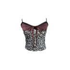  топ Velour Ribbon Leopard Camisole / велюр лента Leopard топ 