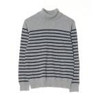 [NANO universe] окантовка рисунок ta-toru шея вязаный M серый мужской 