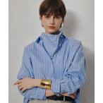 ブラウス シャツ ストライプスカーフ付バルーンシャツ レディース