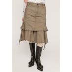 ショッピングmiddle 「SLY」 フリルスカート 1 カーキ レディース