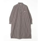 「DANTON」 チェック柄シャツワンピース 36 グレー レディース