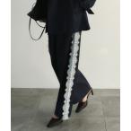 パンツ レーストリムタックパンツ レディース