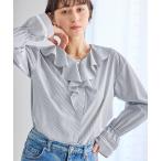 ブラウス シャツ ハシゴレース×ラッフル