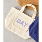 ハンドバッグ キャンバスロゴプリントミニトートバッグ