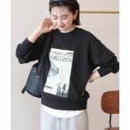 トレーナー スウェット News paperロゴスウェット レディース