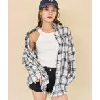 ブラウス シャツ Ｗポケットオンブ�