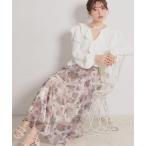 スカート 「洗える・通勤」Springオーガンフルールスカート