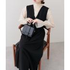 ワンピース ストレッチタック入りジャンスカ