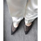 サンダル ポインテッドトゥシースルーミュールサンダル レディース