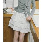 スカート ドットフリルティアードミニＳＫ