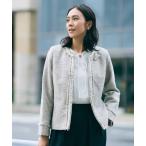 スーツ ＩＥＤＩＴ　凛と華やぐ　上品ツイードジャケット「ノーブルグレー」 レディース