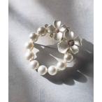 ブローチ ＩＥＤＩＴ　「日本製」　満開のハナミズキが彩るサークルパールブローチ レディース