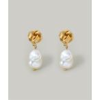 ピアス 「K18GP」淡水パールノットピアス レディース