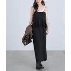 ワンピース ペプラムレースキャミワンピース