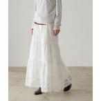 ショッピング綿100 スカート レースボリュームスカート 661784