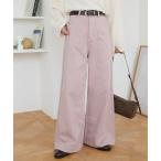 ジーンズ デニム デニムパンツ カラーセミフレアパンツ レディース