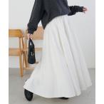 スカート タックギャザーフレアスカート