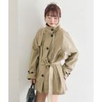  тренчкот пальто [3 цвет развитие / помятость став трудно ] воротник-стойка средний to ключ женский 