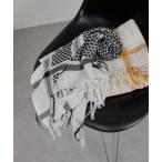 マフラー ストール コットンスクエアジャガードストール レディース