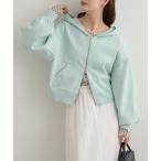 パーカー ラインストーンフーディーニット レディース