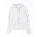 「Abercrombie&Fitch」 ジップアップパーカー L ホワイト レディース