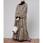 「IENA LA BOUCLE」 7分袖ワンピース FREE ブラウン レディース