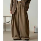 「soerte」 スラックス 0 ブラウ