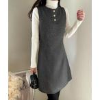 「LAUIR」 コンビワンピース LARGE チャコール レディース