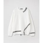 セーター ニット ポイントスレッドプルオーバー メンズ レディース