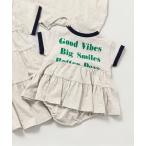 ベビー服 ロンパース 「リンク」リンガー配色2柄フリルボディオール