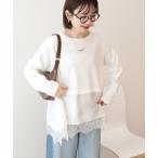 tシャツ スカラップレースプルオーバー レディース