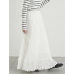 スカート 柄アソートワッシャーティアードスカート