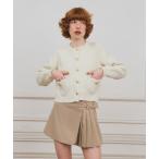 ジャケット ノーカラージャケット 「PRE ORDER」ハートポケットニットジャケット レディース