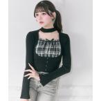 ニット セーター 「Belle Charme」Choker Design Rib Knit レディース