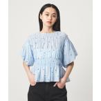 ブラウス シャツ 「EMMEL REFINES」EM ハートシシュウ シャーリング ブラウス レディース