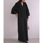 ワンピース ボリュームスリーブジャガードワンピース