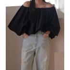 ブラウス シャツ オフショルダーボリュームブラウス レディース