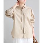 ブラウス シャツ T/C タイ付きプレーンシャツ レディース