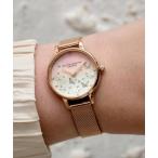 腕時計 「OLIVIA BURTON/オリビアバートン」スパークル バタフライ - ミディ RG メッシュ ブラッシュ ダイヤル ＆ ホワイト ブルー