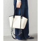 トートバッグ SHIPS Colors:キャンバス チェーン バッグ レディース
