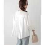 ブラウス シャツ キーネックバックプリーツブラウス レディース