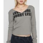 tシャツ V NECK IMAPCT PRINT トップス レディース