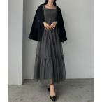 「Louere」 キャミソールワンピース MEDIUM ダークグレー レディース