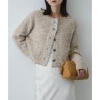 カーディガン 「洗濯可」ミックスツイードカーディガン レディース